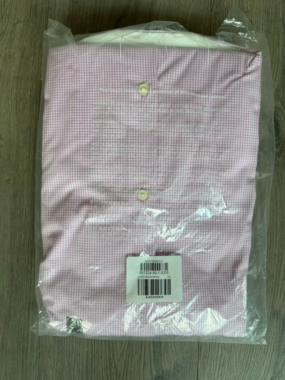 Banana Republic Light Pink Micro-Check Dress Shirt NWT